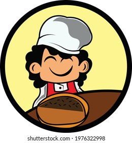 Cool and simple martabak chef logo