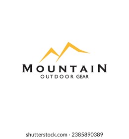 Logotipo de montaña moderna y fresca