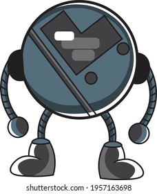 Cool and simple old school robot icons.
