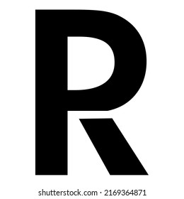 genial y simple icono de fondo de letra P y R