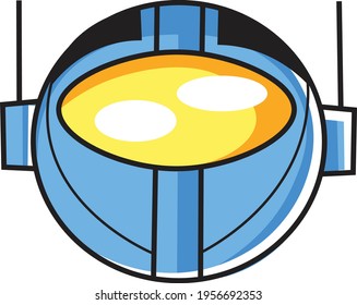 A cool and simple robot illustration.