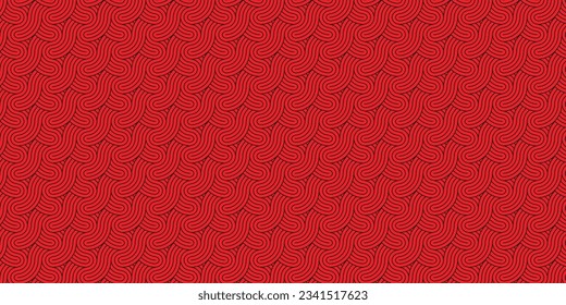 cool and simple seamless pattern in black and red with a vertical curved pattern