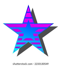 Cool and simple shining star logo