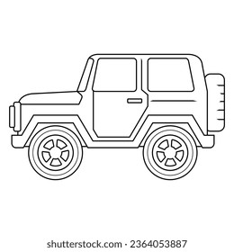 Cool and simple short jeep vector icon image