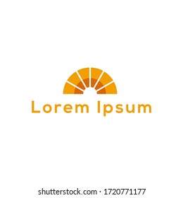 cool simple sun logo vector