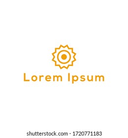fresco y simple logotipo de sol vector
