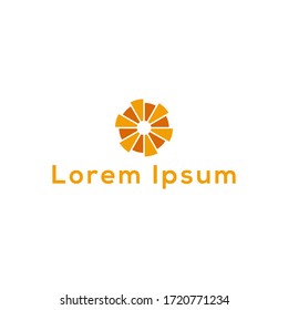 cool simple sun logo vector