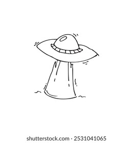 cool simple ufo monochrome vector