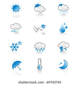 cool, simple weather icon set