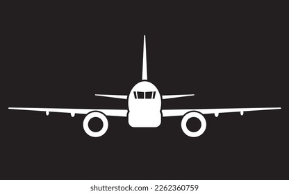 A cool and simple white airplane logo suitable for the logo of the aircraft factory aviation industry or a community that likes aviation