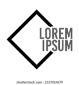 cool simple writing glass design icon logo