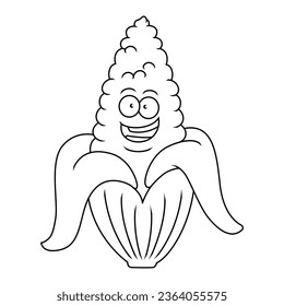 Cool and simple young corn vector icon image