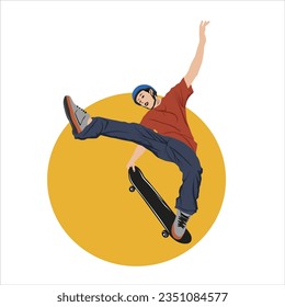 Cool Skateborder design t-shirt vector 