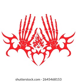 ilustração de imagem vetorial de tatuagem de esqueleto legal	