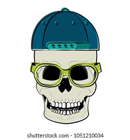 Cool skull cartoon