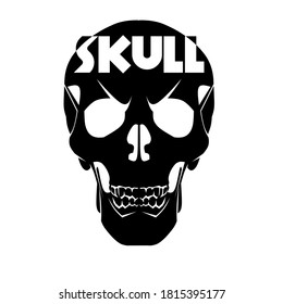 Cool skull design with "Skull" inscription on it. It is suitable for t-shirts, icons, or logos.