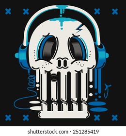 cool skull design for tee