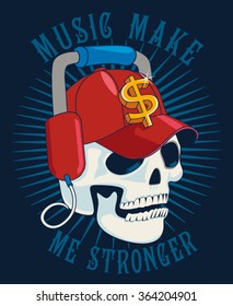 cool skull design for tee