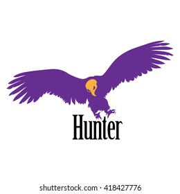 Cool skull Eagle icon vector illustration
