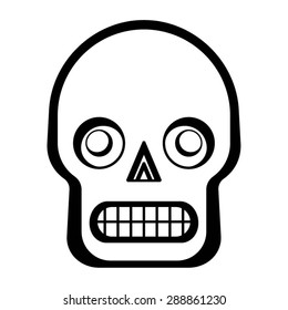 Cool skull illustration /Vector skull / warning
