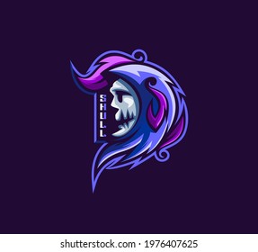 Cool Skull Logo Design. It is perfect for your esports team logo.