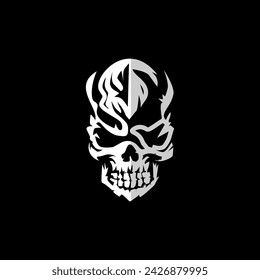 Cool skull logo. Luxury skull vector illustration.	
