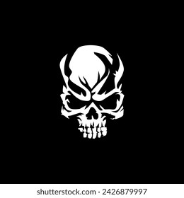 Cool skull logo. Luxury skull vector illustration.	
