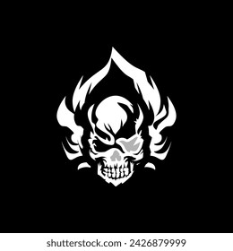 Cool skull logo. Luxury skull vector illustration.	
