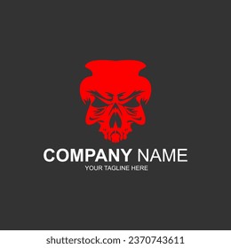 Cool skull logo. Skull vector illustration.