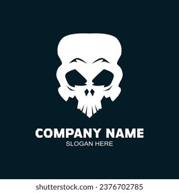 Cool skull logo. Skull vector illustration.