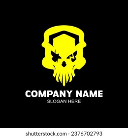 Cool skull logo. Skull vector illustration.