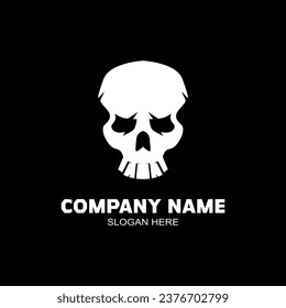 Cool skull logo. Skull vector illustration.