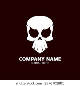 Cool skull logo. Skull vector illustration.