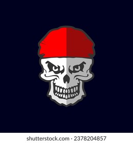 Cool skull logo. Skull vector illustration.