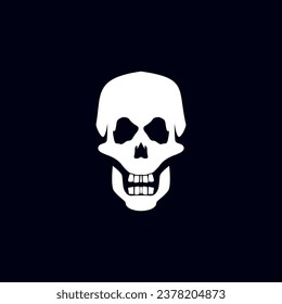 Cool skull logo. Skull vector illustration.