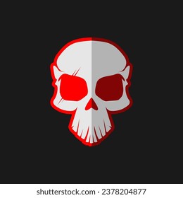 Cool skull logo. Skull vector illustration.