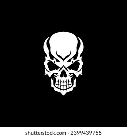 Cool skull logo. Skull vector illustration.