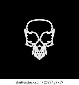 Cool skull logo. Skull vector illustration.