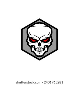 Cool skull logo. Skull vector illustration.