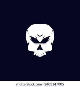 Cool skull logo. Skull vector illustration.