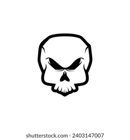 Cool skull logo. Skull vector illustration.