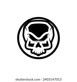 Cool skull logo. Skull vector illustration.