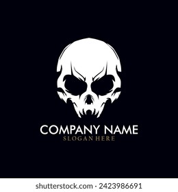 Cool skull logo. Skull vector illustration.	