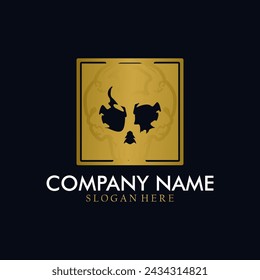 Cool skull logo. Skull vector illustration.	