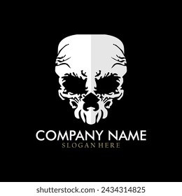 Cool skull logo. Skull vector illustration.	