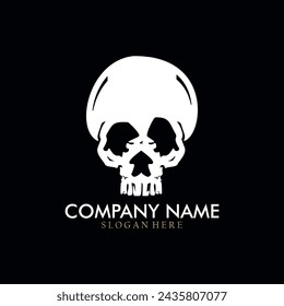 Cool skull logo. Skull vector illustration.