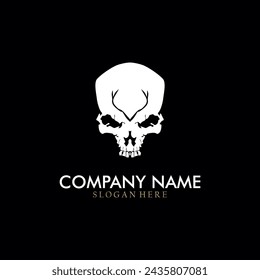 Cool skull logo. Skull vector illustration.
