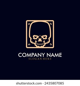 Cool skull logo. Skull vector illustration.