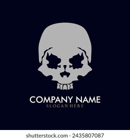 Cool skull logo. Skull vector illustration.