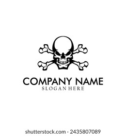 Cool skull logo. Skull vector illustration.